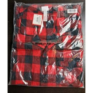 Sleep‎ Wear Men's Red Buffalo Check Plaid 2pc Pajama Set (3XL)🆕 #406C